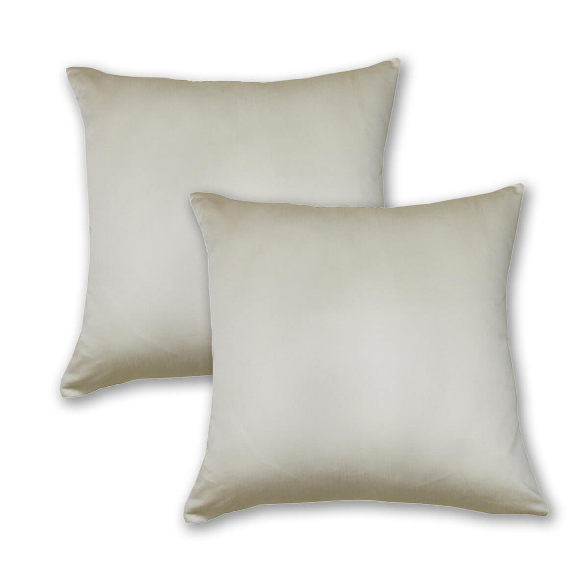 2PC Throw Pillow Covers 18 x 18 Inch Egyptian Cotton 1000 Thread Count USA