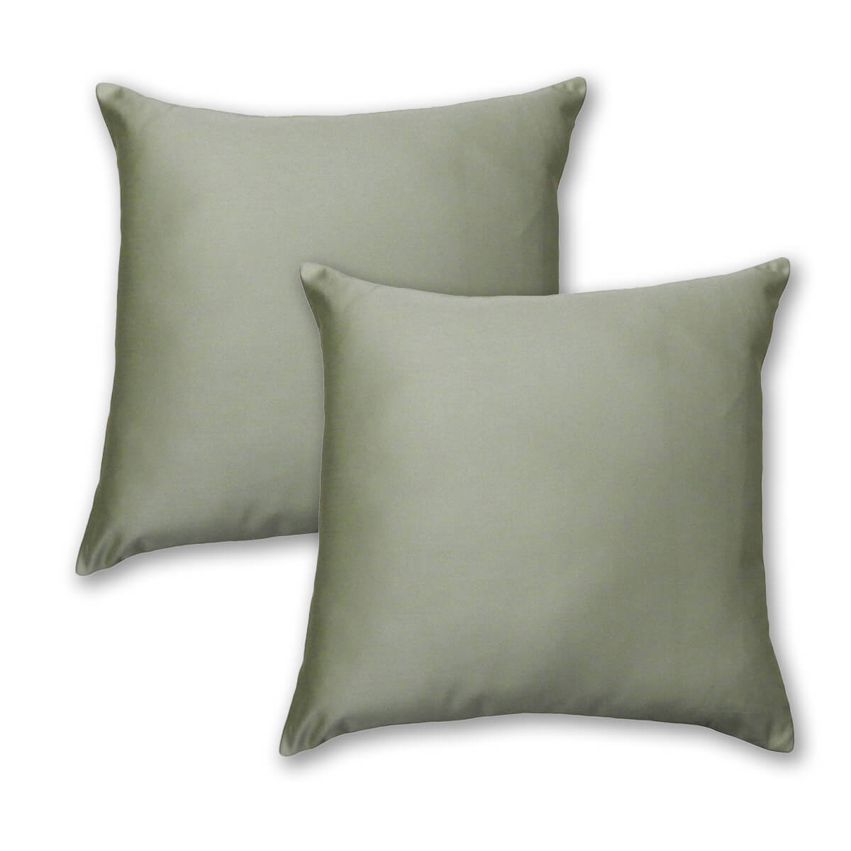 2PC Throw Pillow Covers 18 x 18 Inch Egyptian Cotton 1000 Thread Count USA
