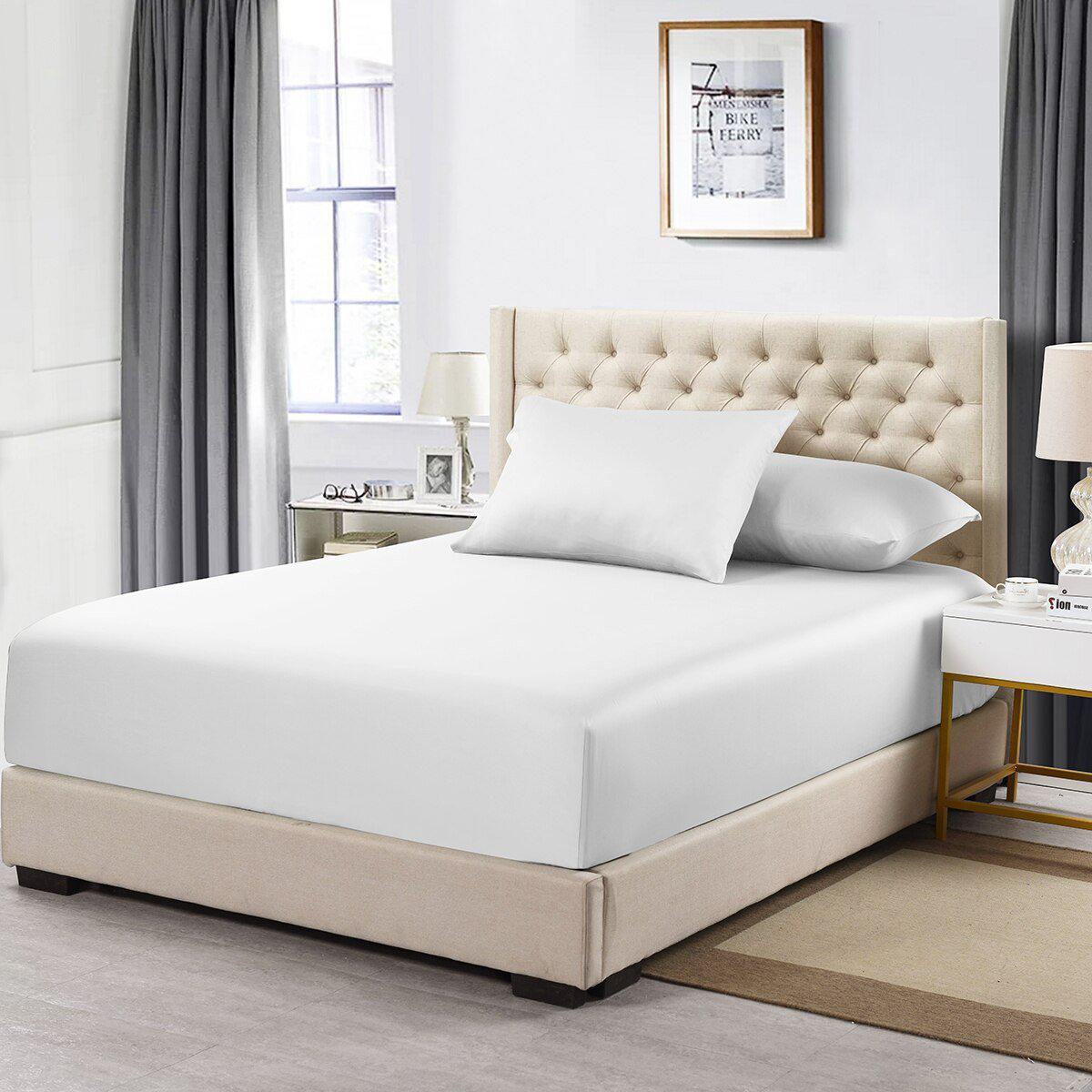 Split California King 2 Cotton Fitted Sheets Only - 608 Thread Count USA